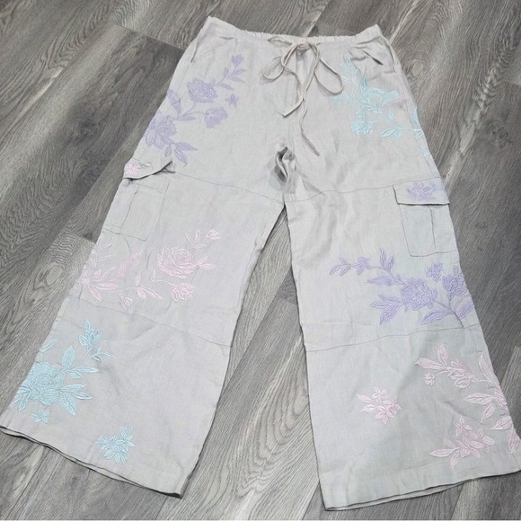 Johnny Was Hazel Drawstring Wide Leg Pant Size S - Picture 1 of 7